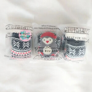 3 pack kids warm fuzzy holiday socks